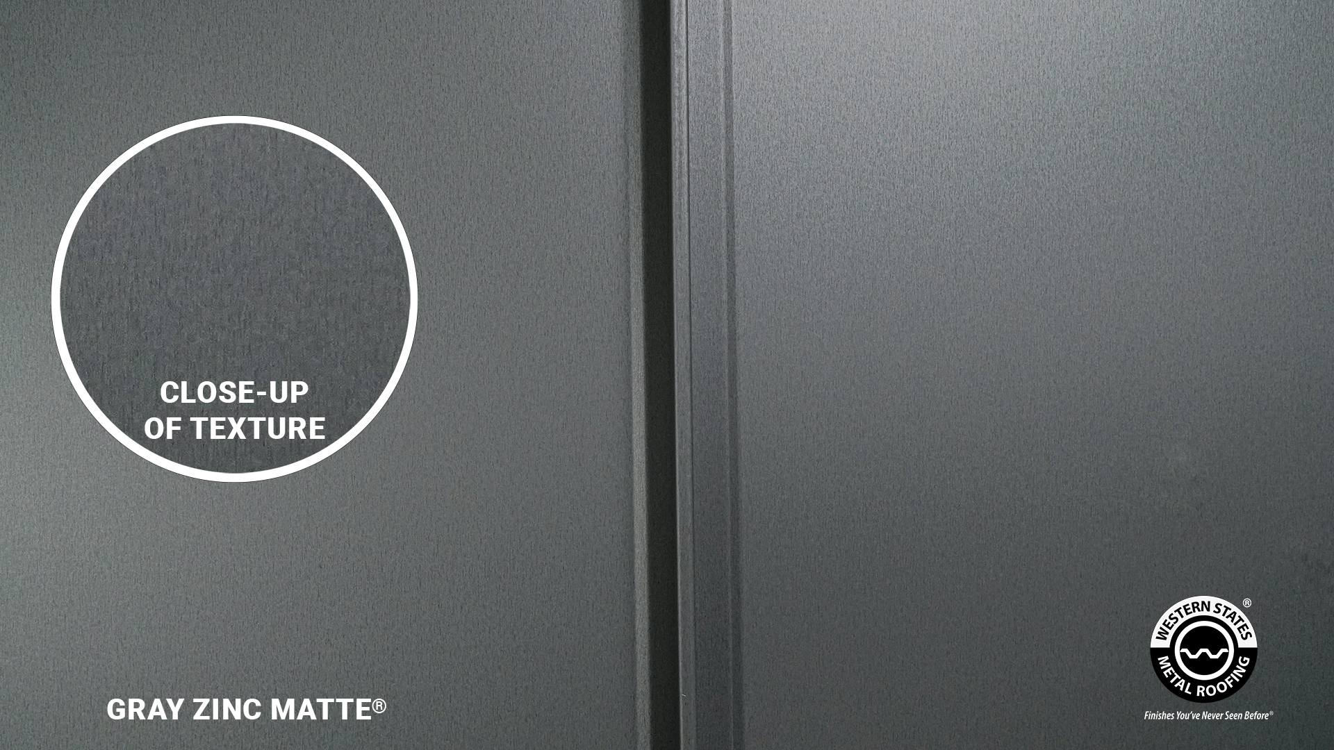 Available Metal Roof & Metal Wall Panels In Gray Zinc Matte®